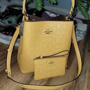 Coach Town Bucket Bag w/ Small Wristlet